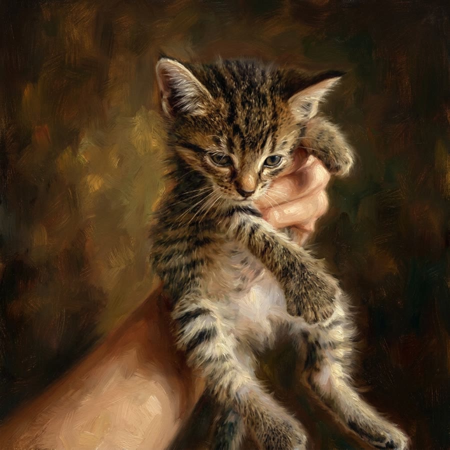 A Living Painting of an Kitten